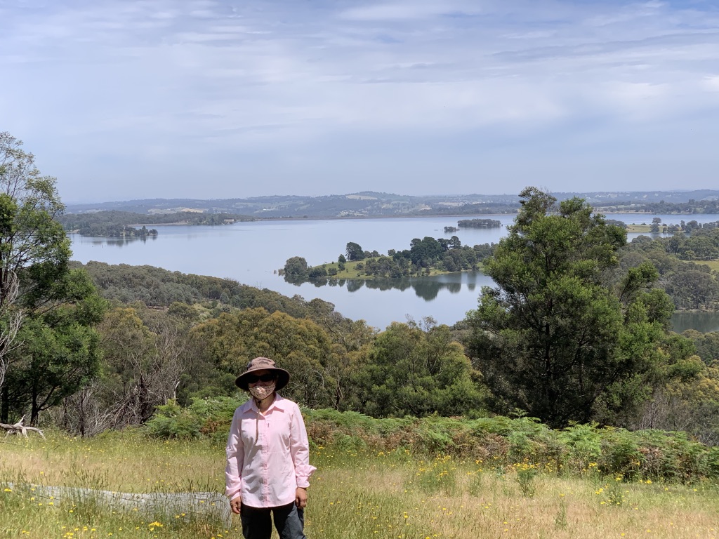 View over Sugarloaf Reservoir, with Cheng